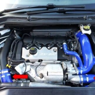 <p>A set of two Silicone hoses for the PEUGEOT RCZ 200 THP. These hoses are able to withstand higher temperatures and pressures than the original hoses and look absolutely stunning.</p>