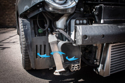 &lt;p&gt;Sitting in full air flow and mounted correctly with the oil flowing into the top of the oil cooler and exiting though the lower outlet