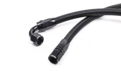 so that the additional cooling only takes place when required. The kit also includes a 13 row oil cooler and braided oil hoses