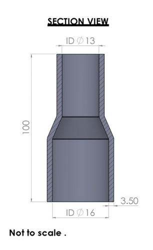 &lt;p&gt;&lt;u&gt;&lt;strong&gt;16-13mm Straight Reducer Silicone Hose&lt;/strong&gt;&lt;/u&gt;&lt;/p&gt;