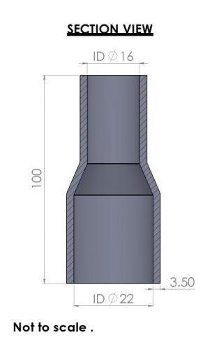 &lt;p&gt;&lt;u&gt;&lt;strong&gt;22-16mm Straight Reducer Silicone Hose&lt;/strong&gt;&lt;/u&gt;&lt;/p&gt;