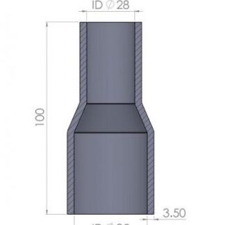 <p><u><strong>35-28mm Straight Reducer Silicone Hose</strong></u></p>