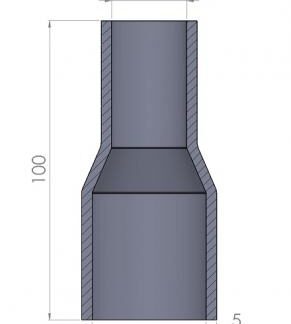 <p><u><strong>51-38mm Straight Reducer Silicone Hose</strong></u></p>
