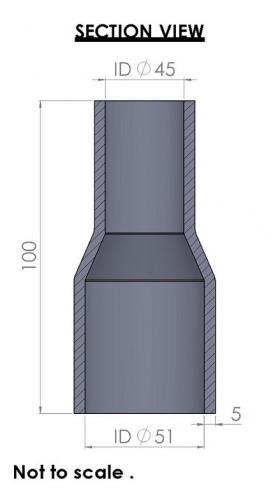 &lt;p&gt;&lt;u&gt;&lt;strong&gt;51-45mm Straight Reducer Silicone Hose&lt;/strong&gt;&lt;/u&gt;&lt;/p&gt;