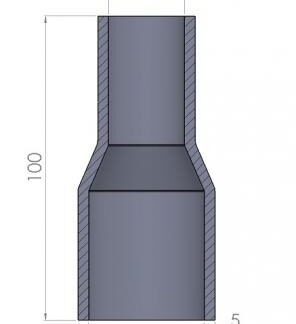 <p><u><strong>57-51mm Straight Reducer Silicone Hose</strong></u></p>