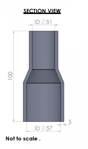 &lt;p&gt;&lt;u&gt;&lt;strong&gt;57-51mm Straight Reducer Silicone Hose&lt;/strong&gt;&lt;/u&gt;&lt;/p&gt;
