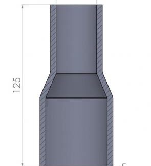 <p><u><strong>70-57mm Straight Reducer Silicone Hose</strong></u></p>