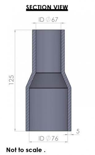 &lt;p&gt;&lt;u&gt;&lt;strong&gt;76-67mm Straight Reducer Silicone Hose&lt;/strong&gt;&lt;/u&gt;&lt;/p&gt;