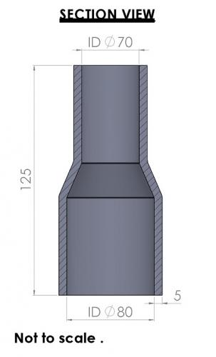 &lt;p&gt;&lt;u&gt;&lt;strong&gt;80-70mm Straight Reducer Silicone Hose&lt;/strong&gt;&lt;/u&gt;&lt;/p&gt;