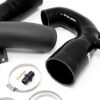 two 5 ply silicone hoses and mandrel bent alloy hard pipe.</p>