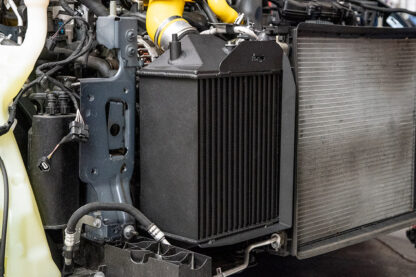 <p>Using our <strong>highly skilled CAD team</strong> and fabrication department we went to work designing an intercooler which would occupy the original space without the need to modify the vehicle