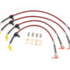 <p>Each brake line is hand built in house at our workshops in Gloucester (UK) using only the best available 95PVC coated Stainless steel braided PTFE hoses and machined Stainless Steel end fittings resulting in a brake hose that will perform under the most extreme and harsh conditions
