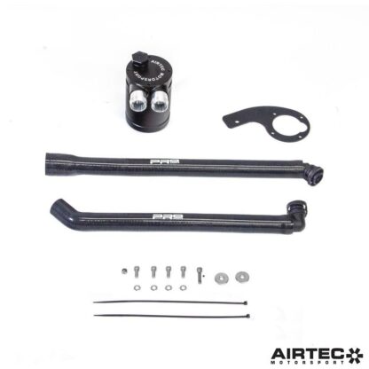 suitable for track or fast road use.</p><p>&nbsp;</p><p>Oil catch cans are vital preventative additions to ensure the performance and efficiency of Direct Injection engines doesnâ€™t deteriorate over time.</p><p>&nbsp;</p><p>AIRTEC Motorsportâ€™s solution to developing a catch can kit specifically for the R56 Cooper&nbsp;model utilises the available space to integrate seamlessly within the engine bay. It features a high-quality laser cut bracket