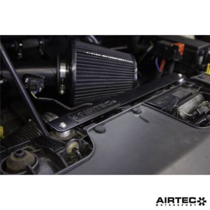 the heat shield complete with AIRTEC logo provides a barrier from the heat of the engine. It also utilises the original air feed to provide a constant source of fresh air.The result is improved throttle response