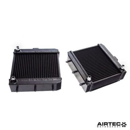 the radiator fits neatly behind the bumper and requires no modifications to fit
