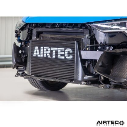 power and performance for fast road use.Our solution to increasing the intercooler’s size and performance within the confines of the limited space behind the bumper is based upon a much larger taller stepped core design. This offers a huge 108% increase in overall capacity in comparison to the original intercooler
