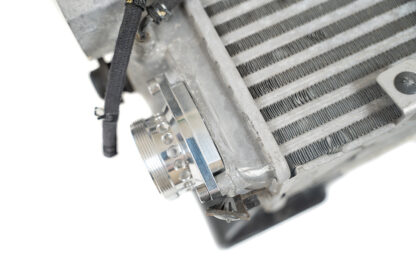 there is limited space as it fills the gap between the top of the intercooler and the underside of the slam panel. The Forge Motorsport solution is to replace the OEM recirculation plate with our sandwich plate which creates enough room to fit FMDV42