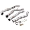 Directly replaces the OEM catalytic converters for ease of fitment