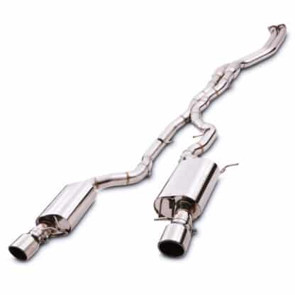 Free flowing system to get the most from the 6 cylinder twin turbo Engine