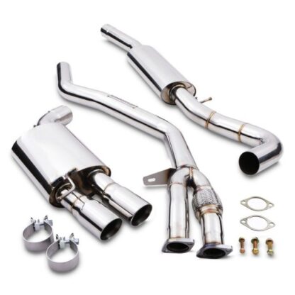 Gravity Performance Exhaust Systems are designed in house to fit OEM mounting points for perfect fitment to your vehicle. Our Gravity Performance Exhausts greatly enhances the sound with a captivating exhaust note while also increasing performance.