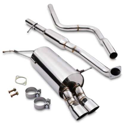 Twin 3″ Tailpipes designed to fit the standard trims OEM rear valance
