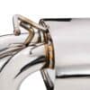 Fully polished dual exhaust tips