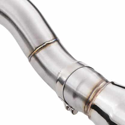 3″ downward swept exit