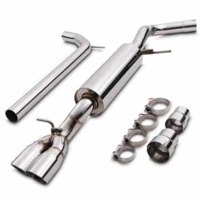 2.5″ throughout with dual 3 inch tail pipes