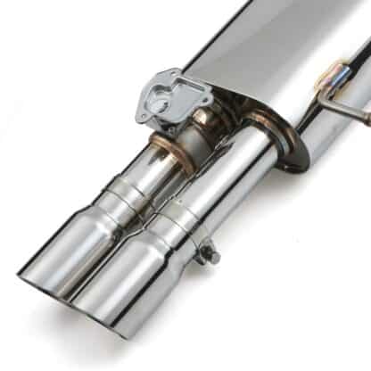 Dual exit tips designed to fit the OEM rear diffuser