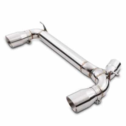 Polished 3.5″ tailpipes designed to fit beneath the OEM rear valance