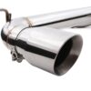 Polished 3.5' tailpipes designed to fit beneath the OEM rear valance