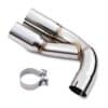 2.75″ Polished tailpipes to fit the OEM rear diffuser