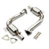 Gravity Performance sports cats are made to completely replace the stock catalytic converter reducing any restrictions. Our Performance sports cats improve throttle response and allow for improved exhaust flow