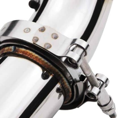 Built in flexi joint helps reduce exhaust strain