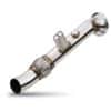 Removes restrictive catalytic converter to increase power capabilities