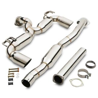 Gravity Performance Exhaust Systems are designed in house to fit OEM mounting points for perfect fitment to your vehicle. Our Gravity Performance Exhausts greatly enhances the sound with a captivating exhaust note while also increasing performance.
