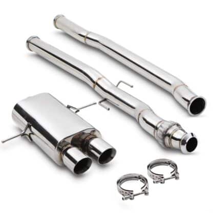 Manufactured from Mandrel bent T304 grade stainless steel and CNC machined V-Band fittings with full TIG welding for strength and durability