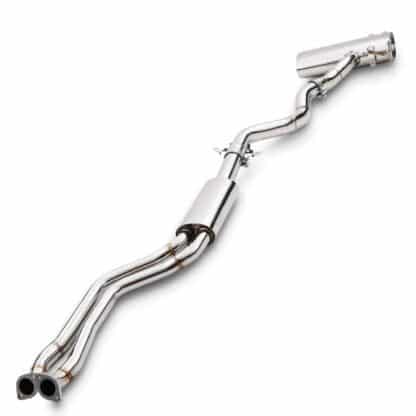Twin 2.5' Polished tailpipes to fit the OEM rear valance
