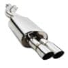 Twin Polished Tailpipes to fit the OEM rear valance