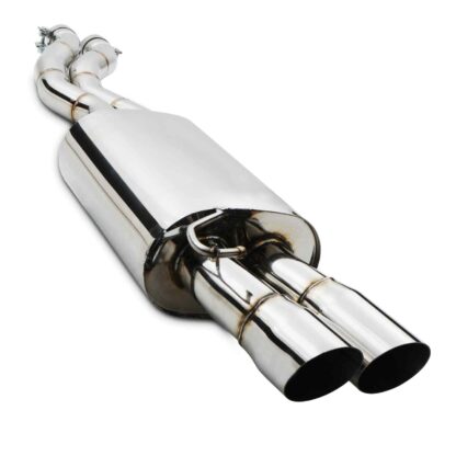 Twin Polished Tailpipes to fit the OEM rear valance