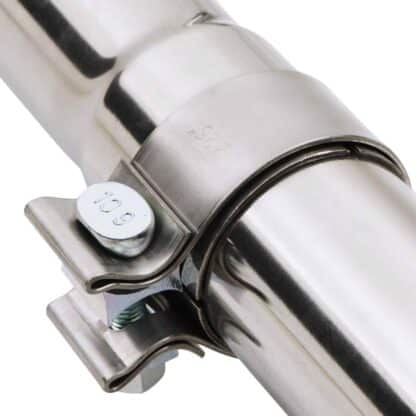 Built in flexi joint helps reduce exhaust strain