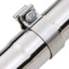 A fully polished stainless steel system with stylish carbon fibre Exhaust Tips