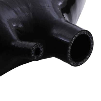 Black silicone reinforced turbo intake hose