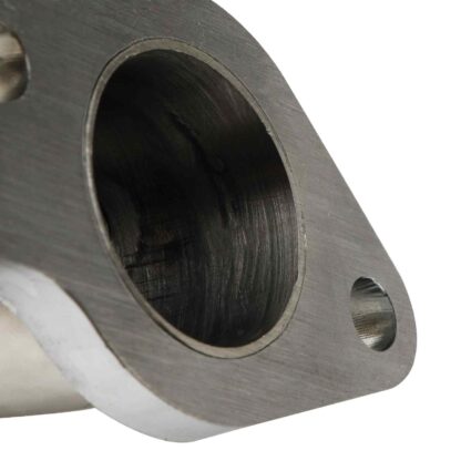 Smooth flowing design allows exhaust gasses to exit the turbo faster
