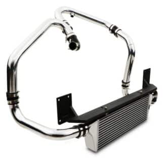 Bar and plate design intercooler core with high flowing handmade end tanks.