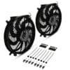 The lightweight ABS plastic slim fans measure only 2.5″ at the deepest point; perfect for cramped areas