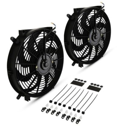 The lightweight ABS plastic slim fans measure only 2.5″ at the deepest point; perfect for cramped areas