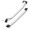 Lower brace connects both lower control arms where there is no bracing or subframe in-between to reduce flex