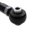 Spherical bearing mounted inner pivot points rather than bushes to reduce static friction and improve suspension performance