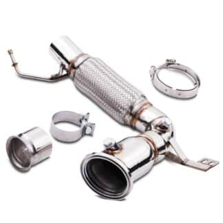 Our Gravity Performance Decat Down Pipe is designed to remove restrictions from within your OEM exhaust system